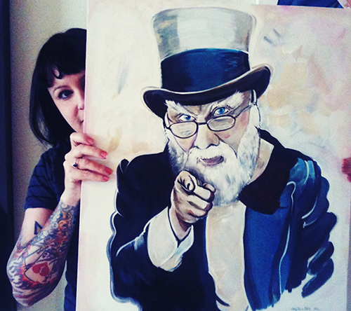 Amy Roth And James Randi Painting