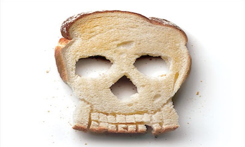 toast shaped like a skull