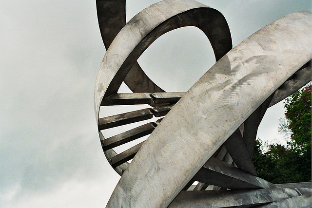 DNA helix statue