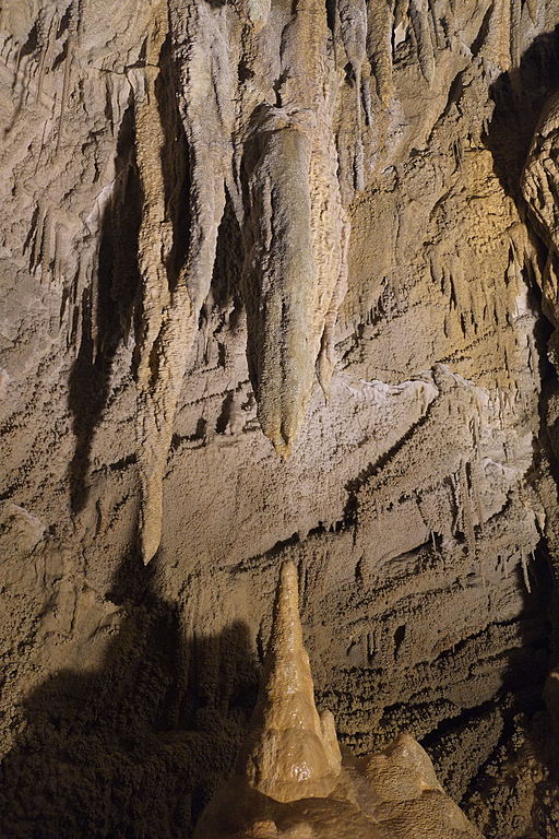 Staalctite over stalagmite formation