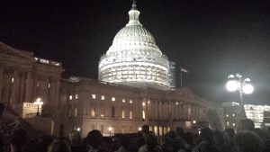 Demonstrators at the Capitol on Wednesday night