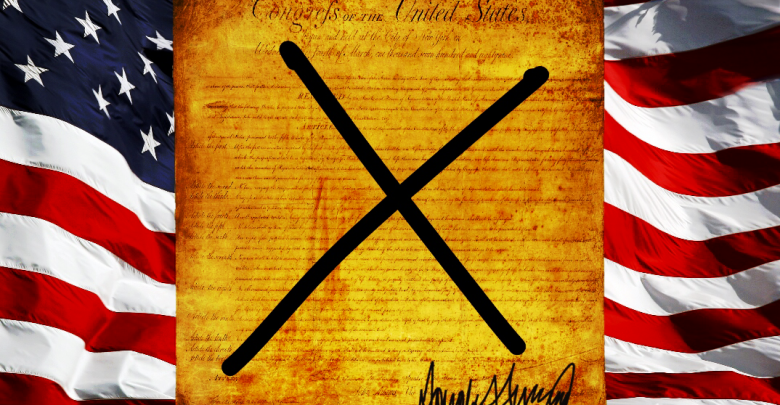 Sharpie X on Constitution