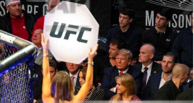 Trump frowning at UFC