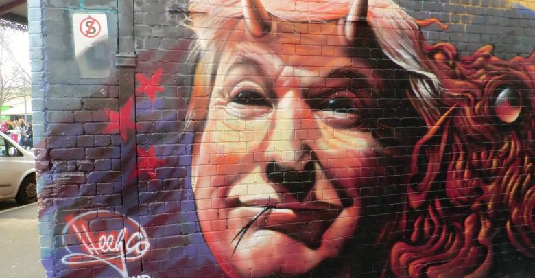 Trump evil graffiti