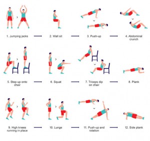 7 minute workout chart