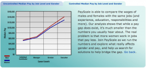 Controlled PayScale Chart showing little to no pay gap