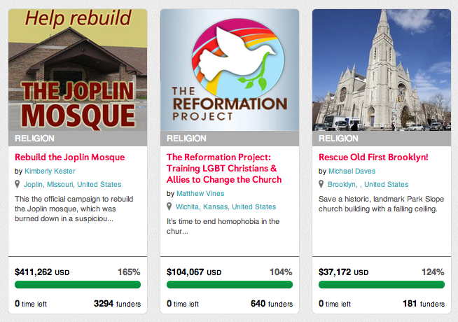 Crowdfunding Religion